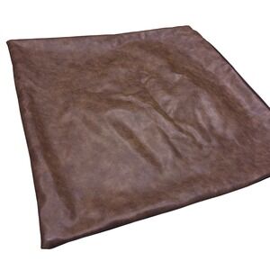 KDAYS Brown Faux Leather Large Square Cover for 18 x 18 Accent Pillow